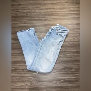 MOTHER Faded Blue Boot Cut Jeans